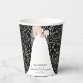 Elegant Bride on Black Pappbecher (Vorderseite)