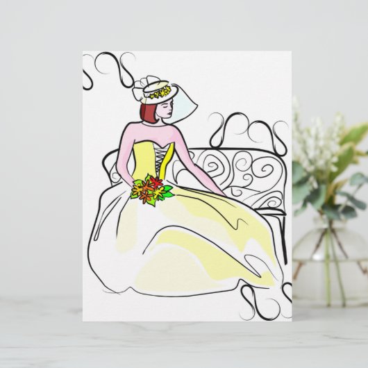 Elegant Bride Scrapbook Paper (Stehend Vorderseite)