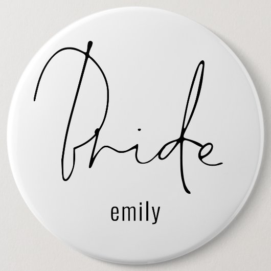 Elegant Bride Script Name Button (Vorderseite)