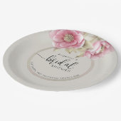 Elegant Bride Shower Paper Plates Pappteller (Schrägansicht)