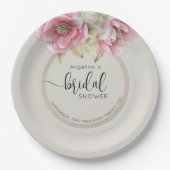 Elegant Bride Shower Paper Plates Pappteller (Vorderseite)