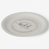 Elegant Bride Shower Paper Plates Pappteller (Schrägansicht)