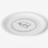 Elegant Bride Shower Paper Plates Pappteller (Schrägansicht)