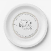Elegant Bride Shower Paper Plates Pappteller (Vorderseite)