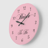 Elegant Bride To Be Design Große Wanduhr (Winkel)