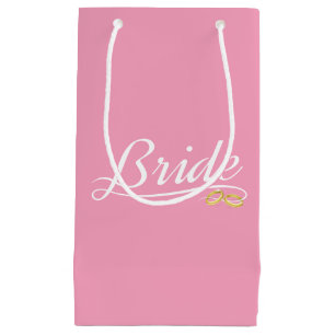 Elegant Bride Wedding Calligraphy Geschenktasche Kleine Geschenktüte