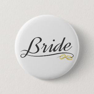 Elegant Bride Wedding Calligraphy Schaltfläche B Button