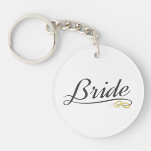 Elegant Bride Wedding Calligraphy   SCHLÜSSELANHÄN Schlüsselanhänger