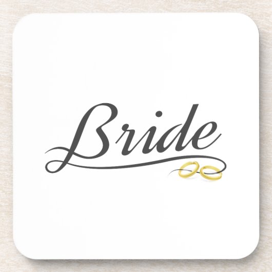Elegant Bride Wedding Calligraphy | UNTERSETZER (Vorderseite)
