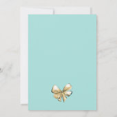 Elegant Bride Wedding Gown Blue Brautparty Einladung (Rückseite)