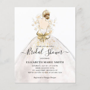 Elegant Bride Wedding Gown Dress Brautparty Inv