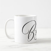 Elegant Bride Wrap Calligraphy Script Red Heart Kaffeetasse (Links)