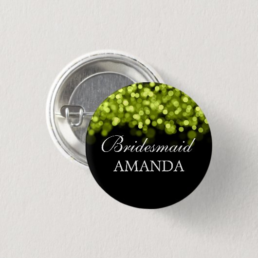 Elegant Bridesmaid favorisiert grüne Lichter Button (Vorne & Hinten)
