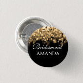 Elegant Bridesmaid Gefallen Gold Lights Button (Vorne & Hinten)