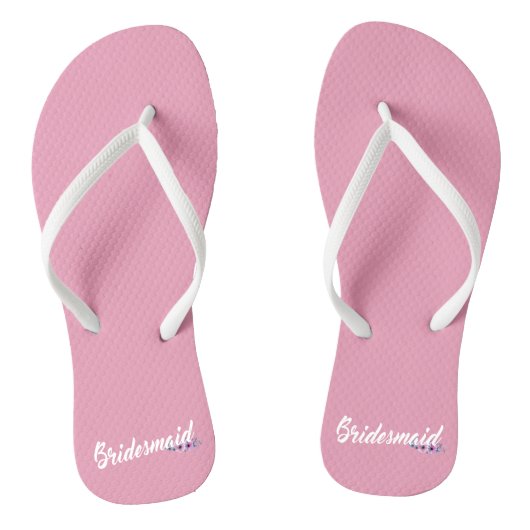Elegant Bridesmaid Hochzeitkalligrafie Flip Flops Badesandalen (Fußbett)