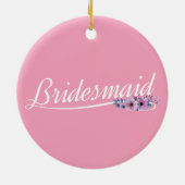 Elegant Bridesmaid Hochzeitskalligrafie Ornament (Hinten)