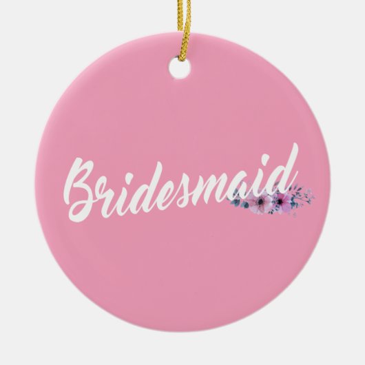 Elegant Bridesmaid Hochzeitskalligrafie Ornament (Vorne)
