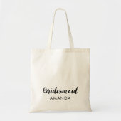 Elegant Bridesmaid Hochzeitsskript-Gastgeschenk Tragetasche (Vorne)