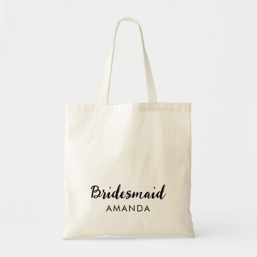 Elegant Bridesmaid Hochzeitsskript-Gastgeschenk Tragetasche (Vorne)