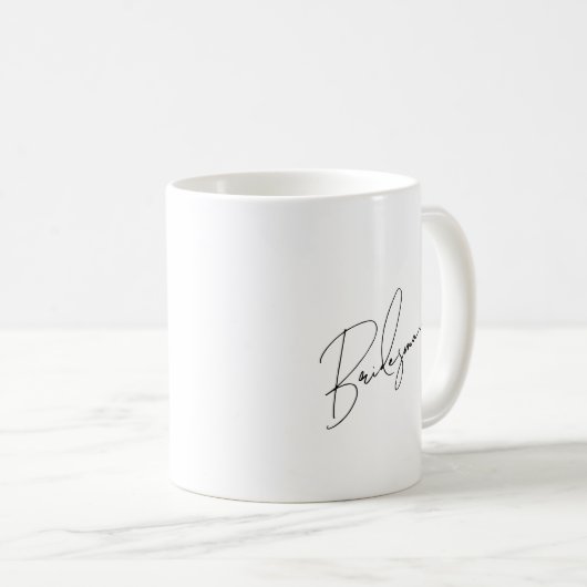 Elegant Bridesmaid Script Coffee Tasse (VorderseiteRechts)