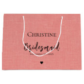 Elegant Bridesmaid Vielen Dank Große Geschenktüte (Vorderseite)