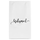 Elegant Bridesmaid Wedding Calligraphy | Geschenkt Kleine Geschenktüte (Rückseite)