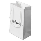 Elegant Bridesmaid Wedding Calligraphy | Geschenkt Kleine Geschenktüte (Rückseite Schrägansicht)
