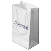 Elegant Bridesmaid Wedding Calligraphy | Geschenkt Kleine Geschenktüte (Vorderseite Schrägansicht)
