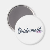 Elegant Bridesmaid Wedding Calligraphy Magnet (Vorderseite/Rückseite)