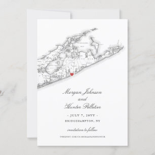 Elegant Bridgehampton Tennis & Surf Club Hochzeit Save The Date