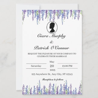 Elegant Bridgerton Wedding Invitation Einladung