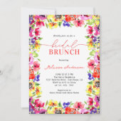 Elegant Bright Blume Bridal Brunch Einladung (Vorderseite)