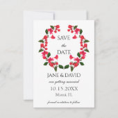 Elegant Bright Bougainvillea Save the Date Card (Vorderseite)