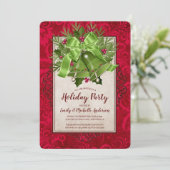 Elegant Bright Green Weihnachtsbrötlchen Feiertag  Einladung (Stehend Vorderseite)