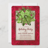 Elegant Bright Green Weihnachtsbrötlchen Feiertag Einladung (Vorderseite)