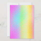 ELEGANT BRIGHT RAINBOW GOLD BIRTHDAY EINLADUNG (Rückseite)