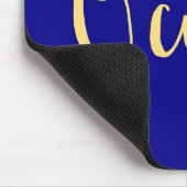 Elegant Bright Royal Blue Nautical "Ocean Script" Mousepad (Ecke)