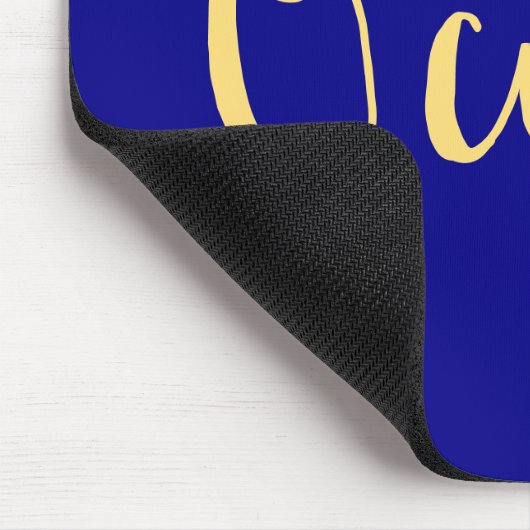 Elegant Bright Royal Blue Nautical "Ocean Script" Mousepad (Ecke)