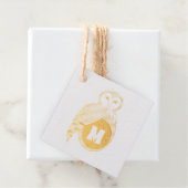 Elegant British Barn Owl Monogram Geschenkanhänger (Mit Box)