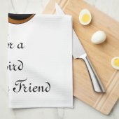 Elegant British Barn Owl Monogram Geschirrtuch (Viertel Falte)