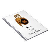 Elegant British Barn Owl Monogram Notizblock (Rechte Seite)