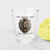 Elegant Bronze 30. Geburtstag Schnapsglas (Vorderseite)