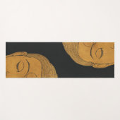 Elegant Bronze Buddha Zen Black Meditation Yogamatte (Vorderseite (Horizontal))