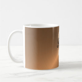 Elegant Bronze Metallic Monogram Name Kaffeetasse