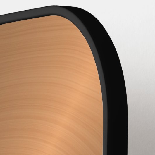 Elegant Bronze Metallic Monogram Name Mens Pickleball Schläger (Linke Seite)