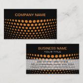 Elegant Bronze Polka Dot Pattern Visitenkarte (Vorne/Hinten)