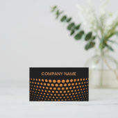 Elegant Bronze Polka Dot Pattern Visitenkarte (Stehend Vorderseite)