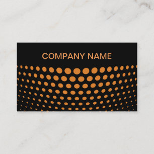 Elegant Bronze Polka Dot Pattern Visitenkarte