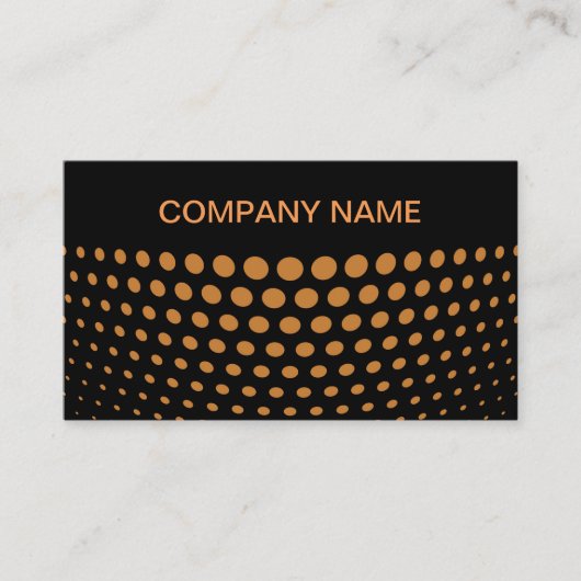 Elegant Bronze Polka Dot Pattern Visitenkarte (Vorderseite)