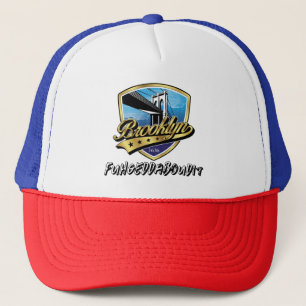 Elegant Brooklyn Shield und Swoosh Design Trucker Truckerkappe